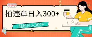 拍交通违章等一些不文明现象，获得收益，一天盈利可以达到3张-创业资源网
