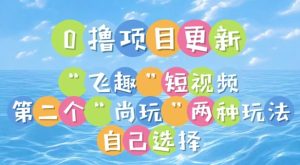 0撸项目继续更新,“飞趣”短视频,第二个“尚玩”-创业资源网