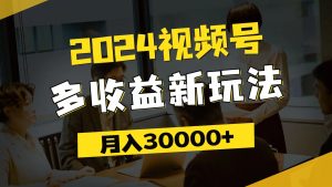 2024视频号多收益新玩法,每天5分钟,月入3w+,新手小白都能简单上手-创业资源网