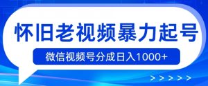 复古小视频暴力行为养号,视频号分为日入1k-创业资源网