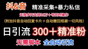 抖音视频收集 无尽暴力行为私聊机日引流方法300+-创业资源网