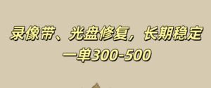 光碟视频修补,持续稳定,不耗号,一单300-500-创业资源网
