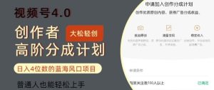 微信视频号4.0原创者高级分为方案,日入四位数的蓝海项目,平常人也可以快速上手-创业资源网