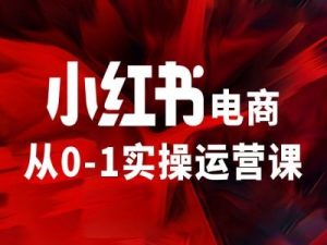 小红书电商从0-1实际操作运营课，使你从小白到精锐-创业资源网