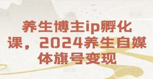 健康养生时尚博主ip卵化课,2024健康养生自媒体平台幌子转现-创业资源网