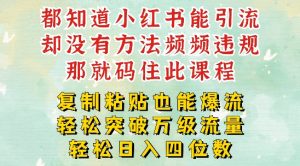 小红书的靠拷贝一周提升千级流量入口干货知识,以瘦身为例子,每日平稳引流变现四位数【揭密】-创业资源网