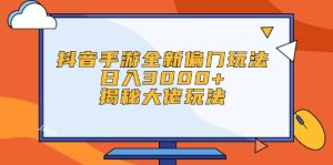抖音手游全新偏门玩法,日入3000+,揭秘大佬玩法-创业资源网
