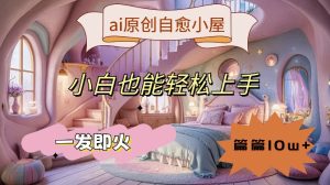 ai原创设计痊愈小房子,新手也可以快速上手,一发即火,每篇10w 【揭密】-创业资源网
