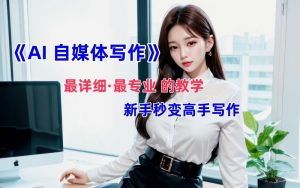 全网最全最细最专业的“AI自媒体写作”教学，新手小白秒变写作高手！-创业资源网