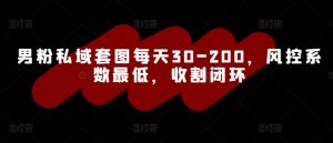 男粉私域套图每天30-200，风控系数最低，收割闭环-创业资源网