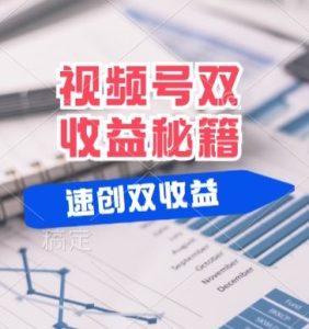 (有个重大消息来到你家)视频号最火赛道, 分成计划, 橱窗带货,一个视频2个收益,10分钟一条视频-创业资源网