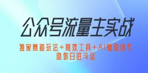公众号流量主实战：独家赛道玩法+高效工具+AI辅助创作，助你日进斗金-创业资源网