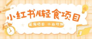 用AI在小红书做轻食账号，蓝海项目好上手，单号日入5张-创业资源网