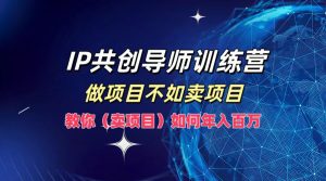 IP共创导师训练营,做项目不如卖项目,教你如何实现年入百万-创业资源网