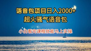 语音包项目 日入2000+ 超火骚气语音包小白看完课程就能马上实操-创业资源网