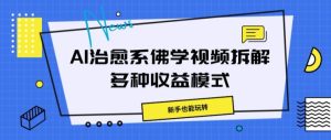 AI治愈系佛学视频拆解，操作简单，新手也能玩转-创业资源网