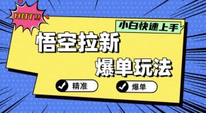 悟空拉新爆单玩法,精准引流,小白分分钟上手-创业资源网