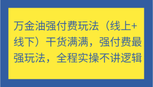万金油强付费玩法干货满满，强付费最强玩法，全程实操不讲逻辑-创业资源网