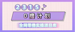 【0撸计划】全网0撸实操项目库-创业资源网