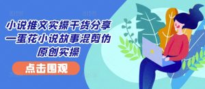 小说推文实操干货分享—蛋花小说故事混剪伪原创实操-创业资源网