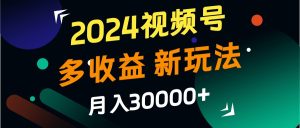2024视频号多收益的新玩法，月入3w+，新手小白都能简单上手！-创业资源网