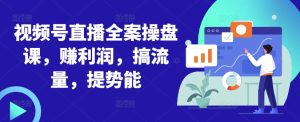 微信视频号直播间软装股票操盘课,赚盈利,搞总流量,提潜能-创业资源网