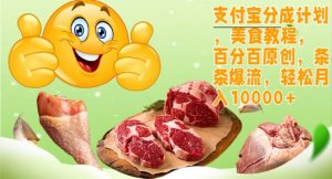 支付宝钱包分为方案，美食做法，百分之百原创设计，一条条爆流，轻轻松松月入1w-创业资源网