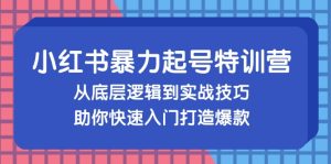 小红书的暴力行为养号夏令营,从底层思维到实战经验,帮助你快速上手推出爆款-创业资源网