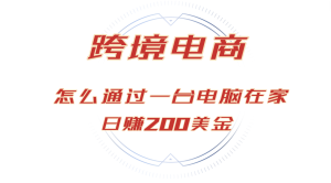 日赚200美金跨境电子商务跑道,如何在家根据一台电脑把货卖到全球!-创业资源网
