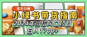 小绿书卖货彻底课堂教学手册,2024年手机微信蓝海项目,日入1700-创业资源网