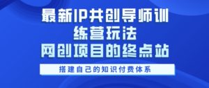 全新IP同创老师夏令营游戏玩法，网创工程项目的终点，教大家搭建自己的社交电商管理体系-创业资源网