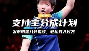 支付宝钱包分为方案，运用大牌明星八卦视频，赚分为方案盈利，使用方便，初学者都可以轻松月入了万-创业资源网