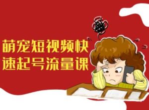 萌宝小视频迅速养号总流量课,短视频卖货小宠物新蓝海-创业资源网