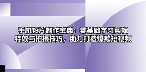 手机短片制作宝典：零基础学习剪辑、特效与拍摄技巧，助力打造爆款短视频-创业资源网
