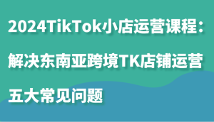 2024TikTok小店运营课程：解决东南亚跨境TK店铺运营五大常见问题-创业资源网
