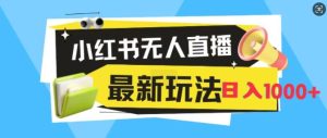 小红书的无人直播,全新升级转现全新游戏玩法,日入1k-创业资源网