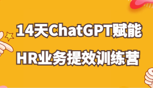 ChatGPT创变HR业务流程提质增效14天夏令营,从小白到应用大神在HR工作上灵活应用-创业资源网