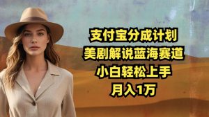 支付宝钱包分为方案,美剧解说瀚海跑道,新手快速上手,月入1万-创业资源网