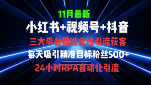 全域多平台引流私域打法,小红书,视频号,抖音全自动获客,截流自...-创业资源网
