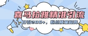 喜马拉雅fm精准引流方法,日引200 粉丝们品质极高-创业资源网