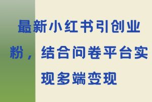 全新小红书的引学生创业粉,融合问卷调查平台实现跨平台转现-创业资源网