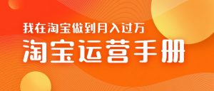 淘宝运营教学手册在淘宝卖这个品可以让你做到日入几张+新手小白轻松上手-创业资源网