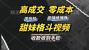高成交零成本,售卖甜妹格斗视频,谁发谁火,加爆微信,收款收到手软-创业资源网