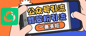 微信公众号运用推荐流量和搜一搜总流量引流方法翡翠玉粉,一鱼多吃-创业资源网