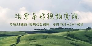 治愈系短视频变现：奇域AI插画+剪映动态视频，小红书月入2w+秘诀-创业资源网