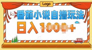 番茄小说自撸玩法，0成本，不看播放量，不看视频质量-创业资源网