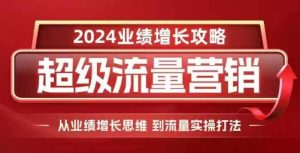 2024超级流量营销，2024业绩增长攻略，从业绩增长思维到流量实操打法-创业资源网