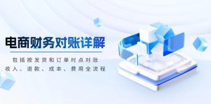 电商财务对账详解,包括按发货和订单时点对账,收入、退款、成本、费用-创业资源网