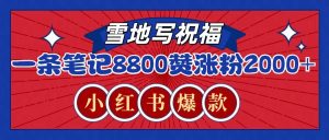 一条笔记8800+赞,涨粉2000+,火爆小红书的recraft雪地写祝福玩法-创业资源网