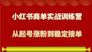 小红书商单实战训练营,从0到1教你如何变现,从起号涨粉到稳定接单,适合新手-创业资源网